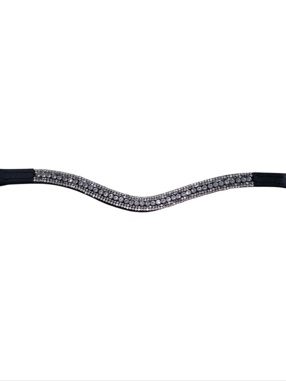 Crystal Rhinestone Equine Browband - Silver Crystal Detail, NEW, 16 In